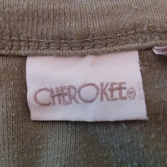 S370. Cherokee. Green pullover tank top. Small - Picture 3 of 5